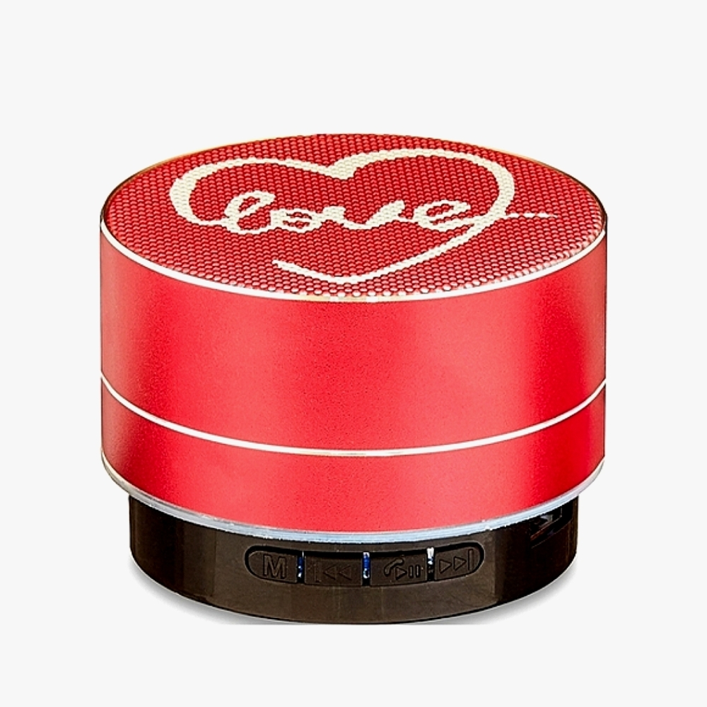 Light-Up Color Changing Wireless Speaker - Red Love Heart Valentine's Day Gift